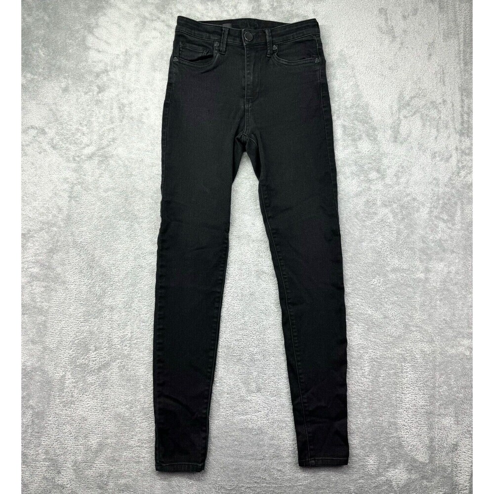 KUT From The Kloth Jeans Women's 2 Black Mia High Waist Skinny Dark Wash Preppy
